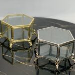 قندان شیشه ای شش ضلعی